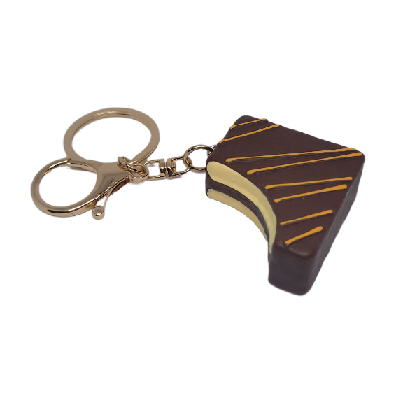 Chocolate Snack Cake Keychain