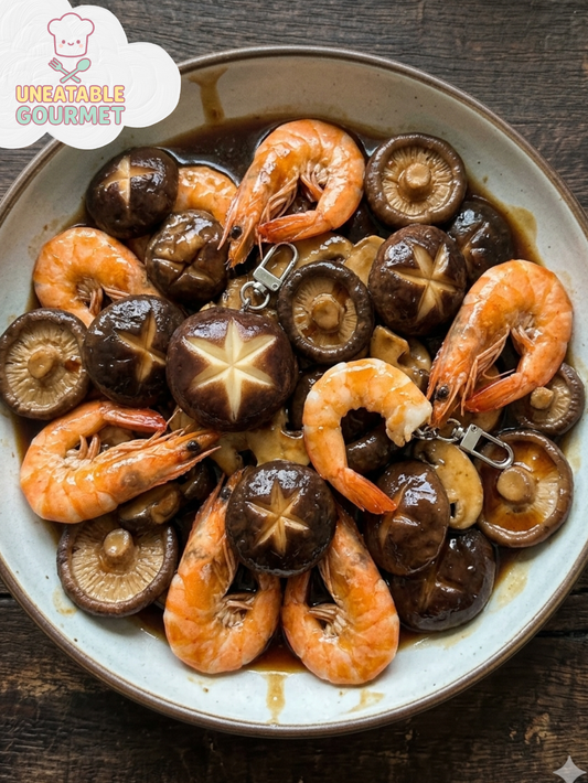 Cooked Shrimp Keychain