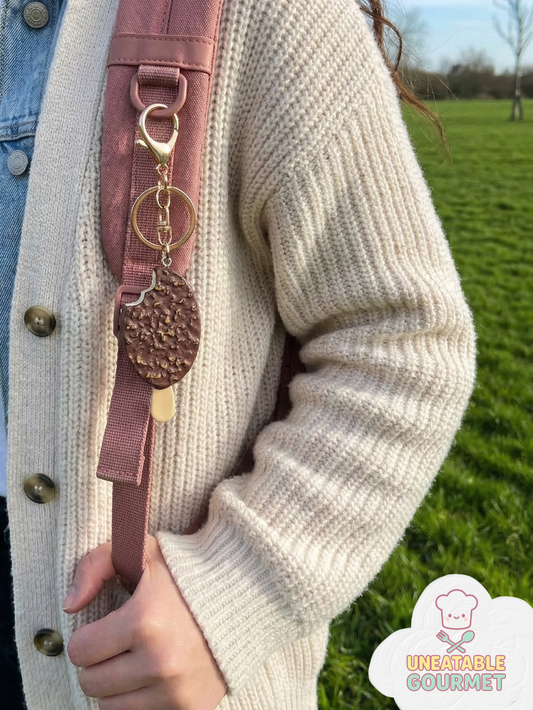 Chocolate Ice-Cream Stick Keychain