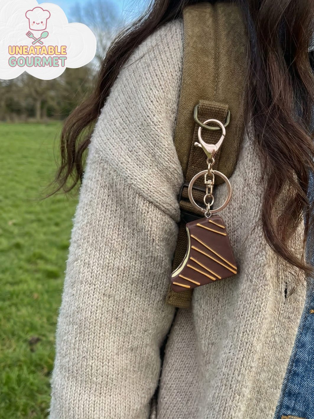 Chocolate Snack Cake Keychain