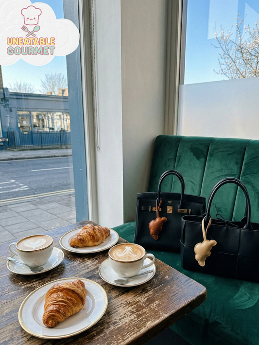 Dark Brown Croissant Keychain