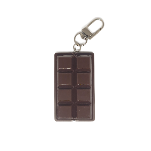 Dark Chocolate Bar Keychain