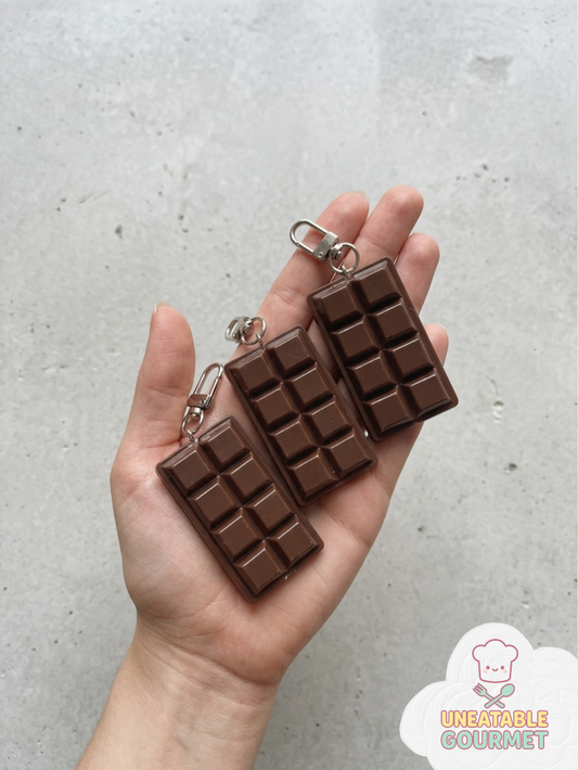 Dark Chocolate Bar Keychain
