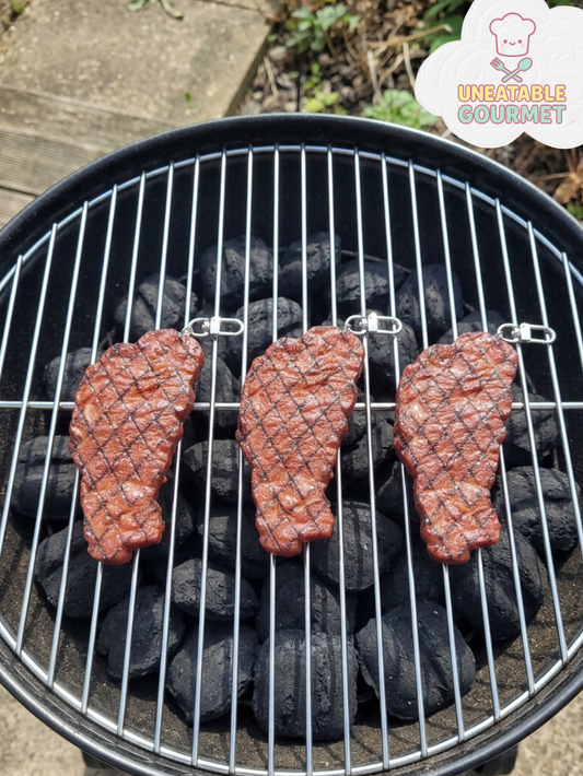 Grilled Steak Keychain
