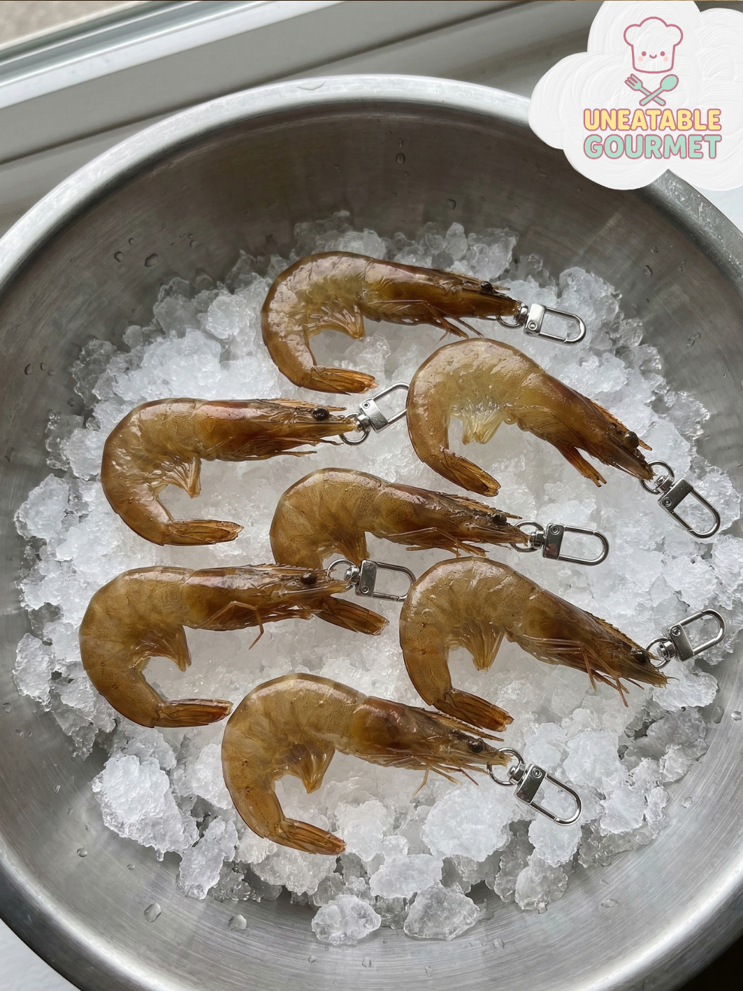 Raw Shrimp Keychain