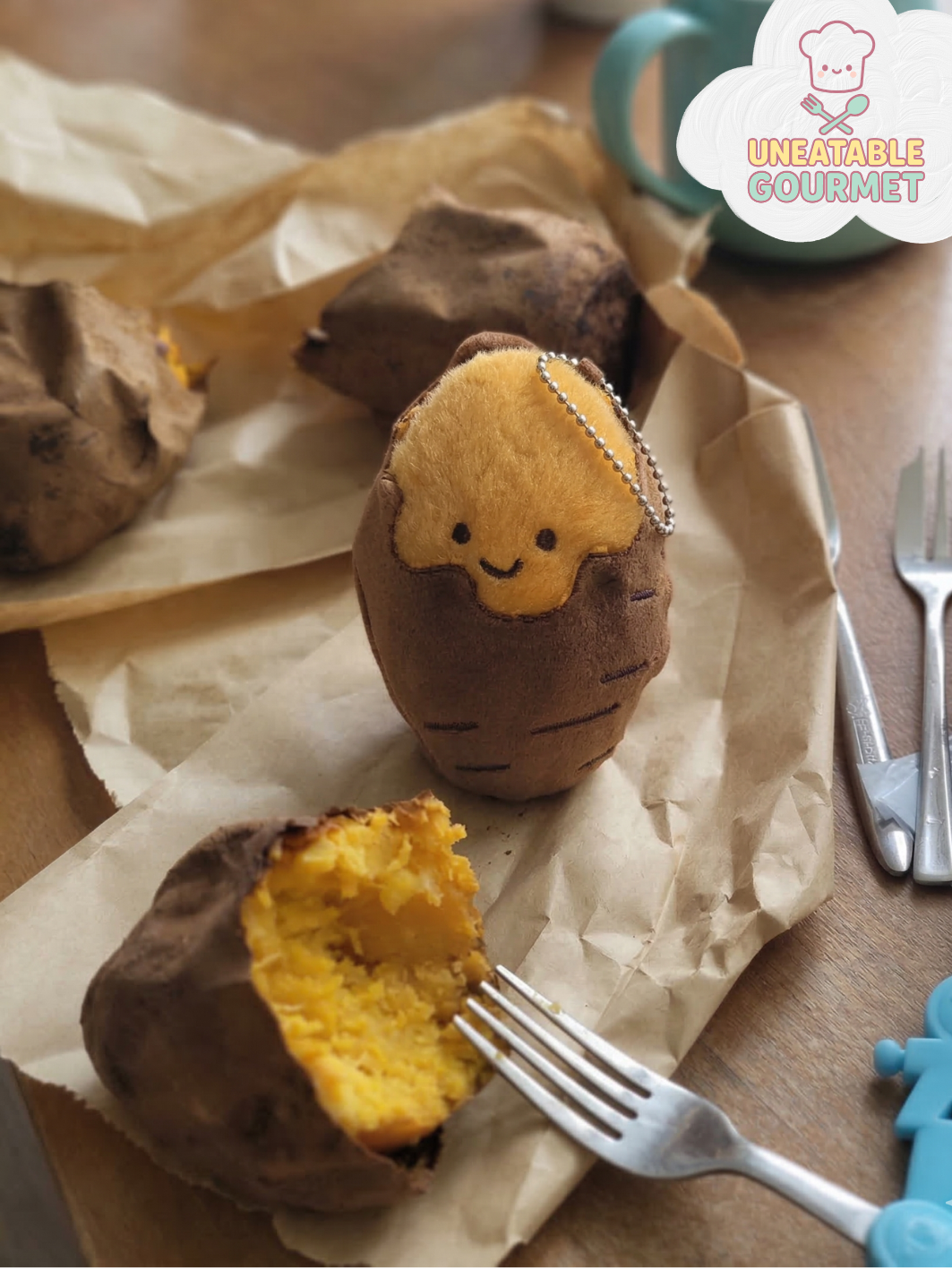Roasted Sweet Potato Keychain