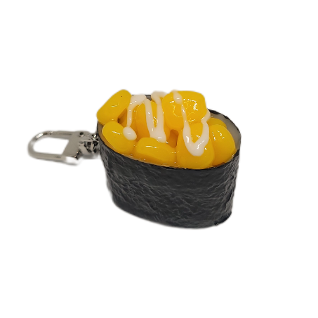 Sweetcorn Sushi Keychain